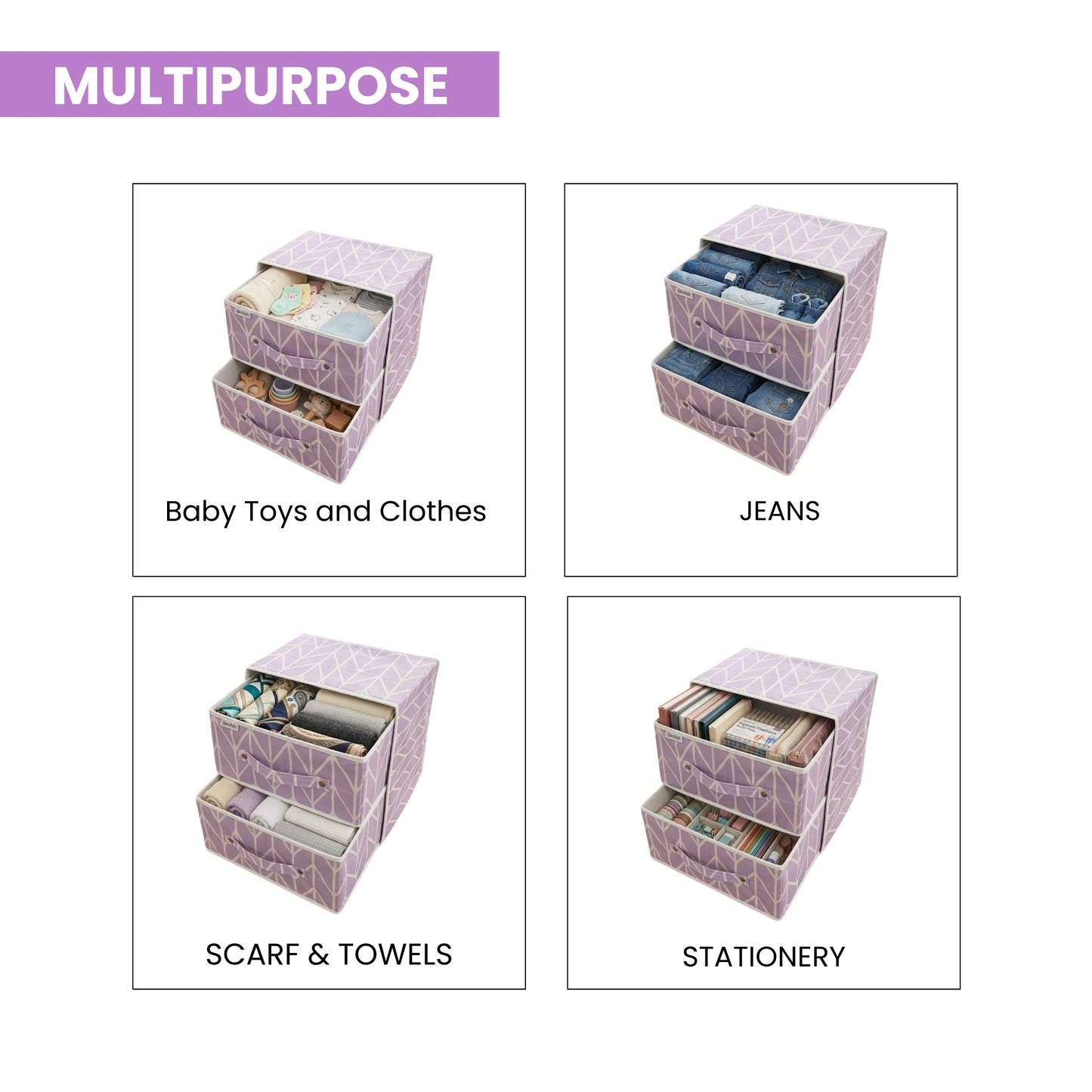 Qoolish Super Large Storage Box with Lid: Stylish Home & Closet Organizer