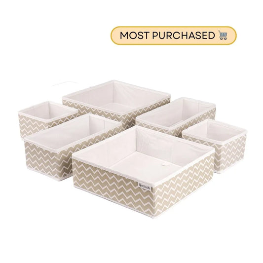 Qoolish Drawer Organizers (Pack of 6) : Tidy-Up Your Space in Style! Available in 10 Colors.