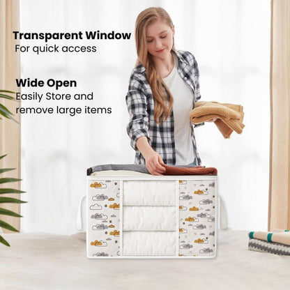 Qoolish Storage Bag - Dreamy Clouds Warm Neutral Hues (Available in Pack of 3 and Pack of 5)