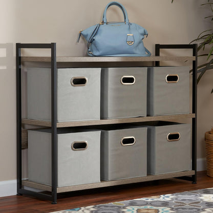 Black storage box without lid