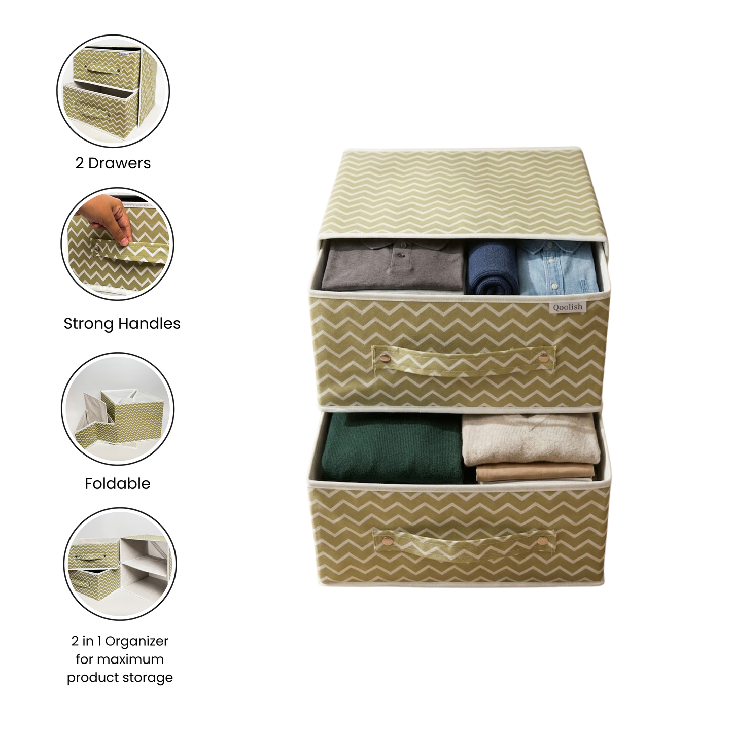 Qoolish Super Large Storage Box with Lid: Stylish Home & Closet Organizer