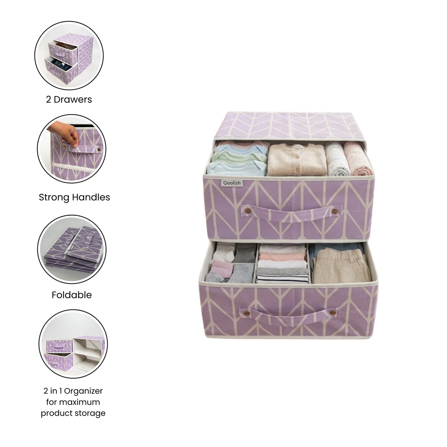 Qoolish Super Large Storage Box with Lid: Stylish Home & Closet Organizer