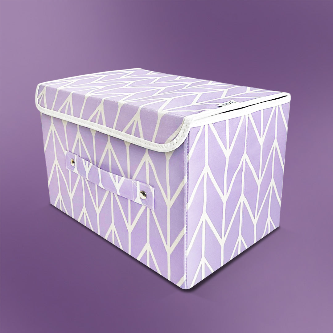 Lilac storage box with lid