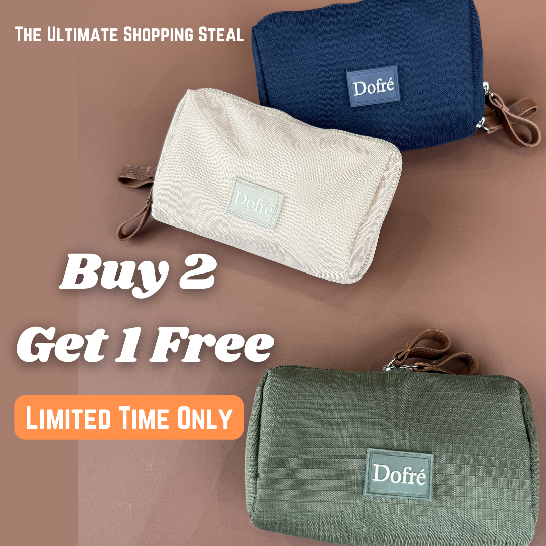 Cosmetic Pouch Bundle- Buy 2 get 1 free!