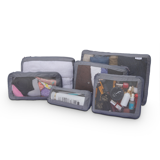 Packing Cubes Set of 6 for Travel, Luggage Organizer for Clothes, Undergarments & Accessories