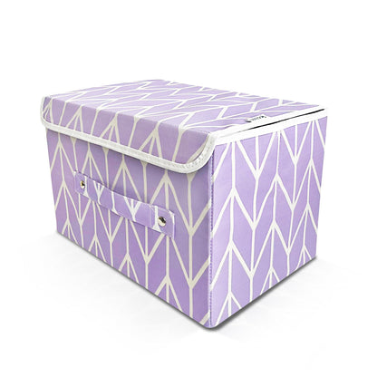 Lilac storage box with lid