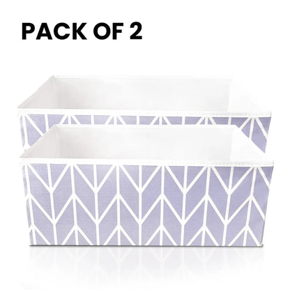 Large Clothes Organizer Pack of Two - White Stripe (Available in 3 colors)