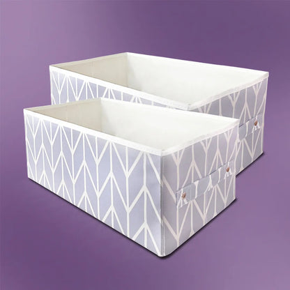 Large Clothes Organizer Pack of Two - White Stripe (Available in 3 colors)