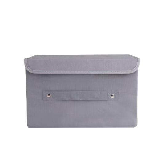 Qoolish Pack of 1 Grey Storage Box with Lid  - Tidy up your space!