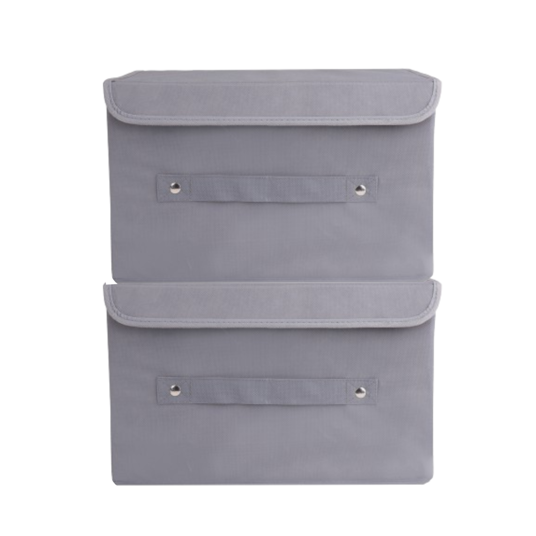 Qoolish Pack of 2 Storage Box with Lid ! ( Available in 4 Colors )