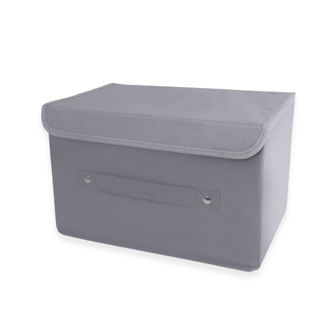 Maroon storage box with lid