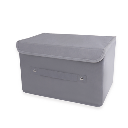 Maroon storage box with lid