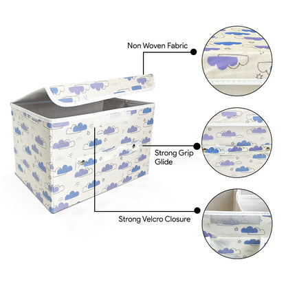 Cool Blue Hues storage box with lid
