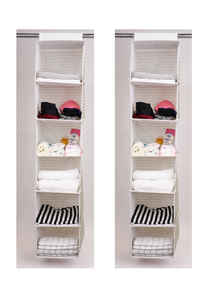 Qoolish Pack of 2 Hanging Storage - Store with style! (Available in 3 colors) - Qoolish