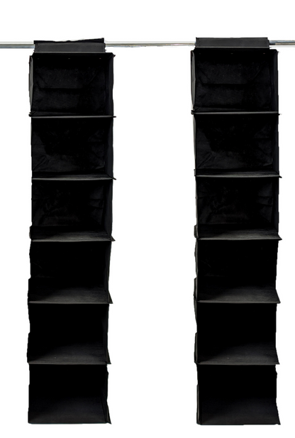 Qoolish Pack of 2 Hanging Storage - Store with style! ( Available in 3 Colors )