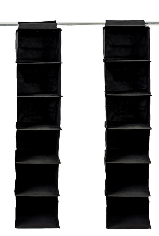 Qoolish Pack of 2 Hanging Storage - Store with style!