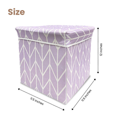 Qoolish 2 in 1 Kids Ottoman: Soft Cushioned Storage Stool For Toys, Clothes & Essentials | Available in 2 colors