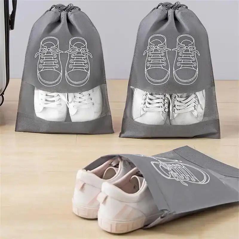 Qoolish Pack of 6 Waterproof Shoe Storage Bags: Stylish Travel Solution with Ample Capacity