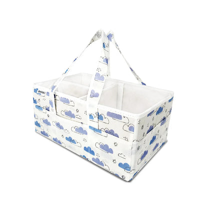 Diaper Caddy – Dreamy Clouds Cool Blue Hues