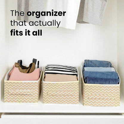Organized Wardrobe with Clothes Organizer Boxes – Qoolish Storage Solution