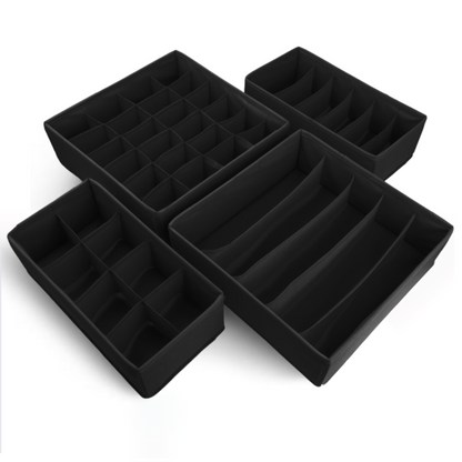 Qoolish 4-Pack Drawer Organizers: Sort and Store in Style! (Available in 5 Colors) - Qoolish