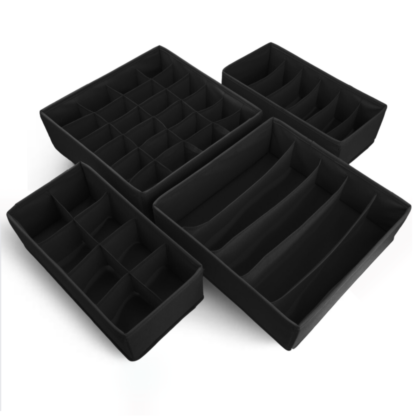 Qoolish 4-Pack Undergarments Drawer Organizers (Available in 5 Colors)