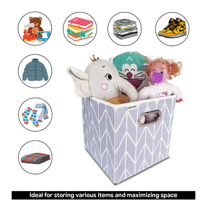 High-quality lavender storage box suitable for home, nursery, or office use.

