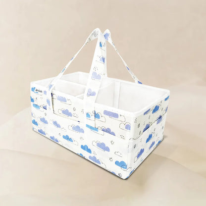 Diaper Caddy – Dreamy Clouds Cool Blue Hues