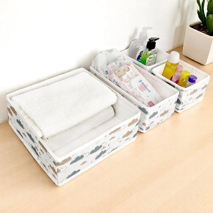 Qoolish fabric drawer storage set for clothes, toys, and accessories