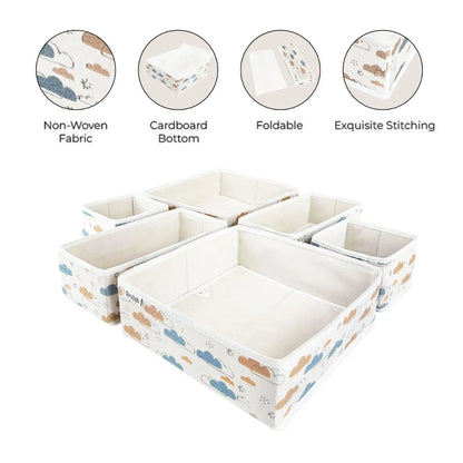 How to assemble Qoolish baby drawer organizer boxes – fold flat and insert bottom panel for quick setup and space-saving storage.