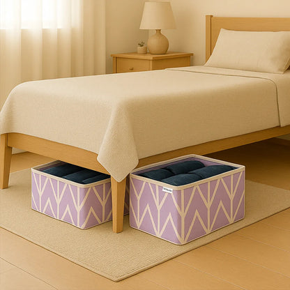 Large Clothes Organizer Pack of Two - White Stripe (Available in 3 colors)