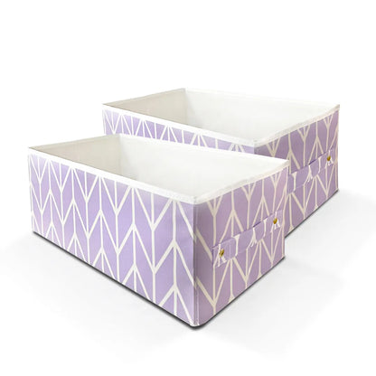 Large Clothes Organizer Pack of Two - White Stripe (Available in 3 colors)