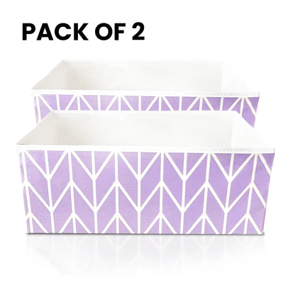 Large Clothes Organizer Pack of Two - White Stripe (Available in 3 colors)