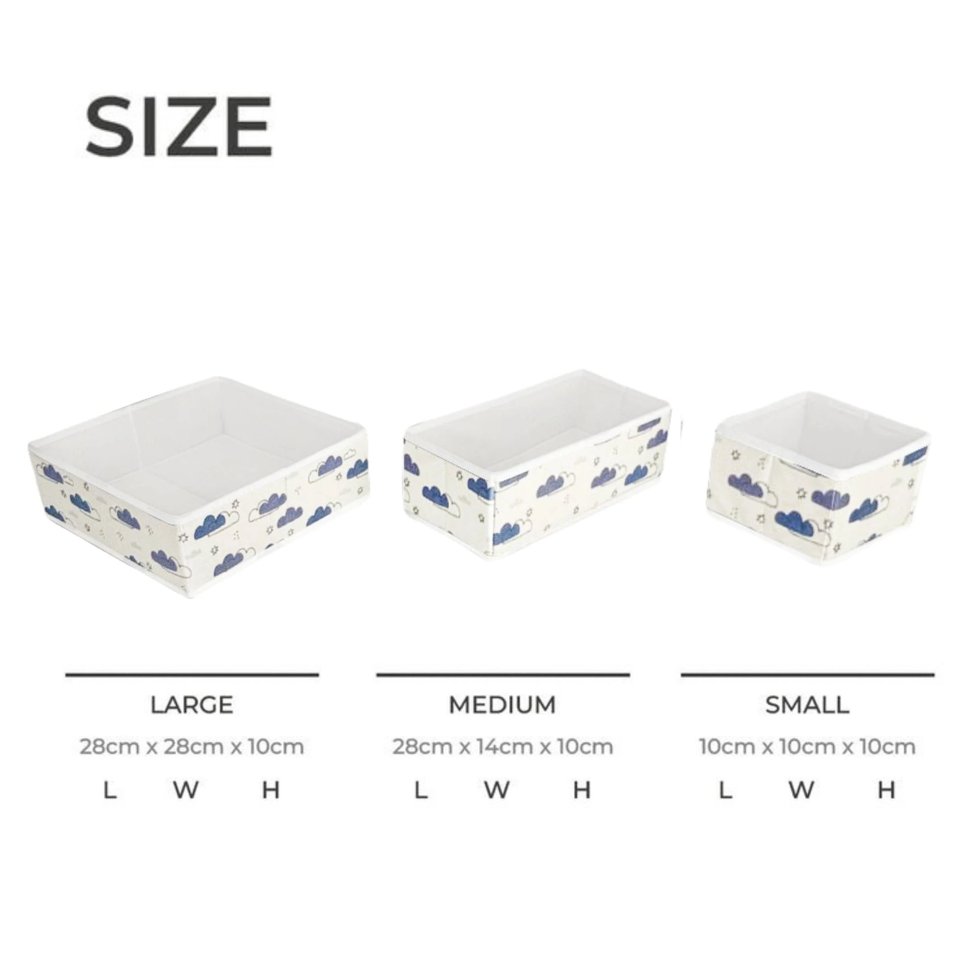 Stylish and foldable drawer organizers for wardrobes and baby rooms