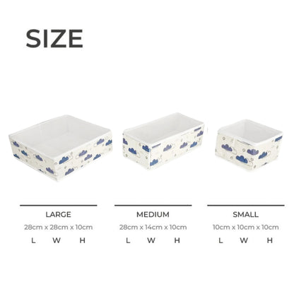 Stylish and foldable drawer organizers for wardrobes and baby rooms