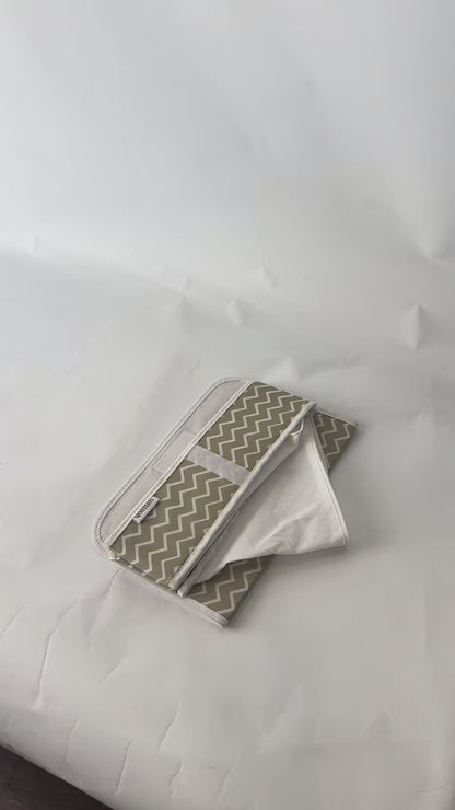 Qoolish Pack of 1 Undergarments White Stripes Organizer Box with Lid