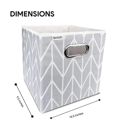 Lavender closet organizer box with foldable design and sturdy structure.

