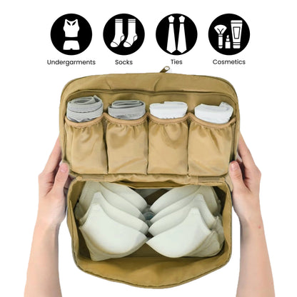 Undergarments Organizer Bag for Travel & Storage - Black