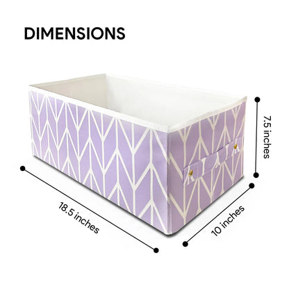 Multi-purpose lilac storage bag ideal for folded clothes or seasonal items.
