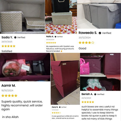 Qoolish Pack of 2 Storage Box with Lid ! ( Available in 8 Colors )