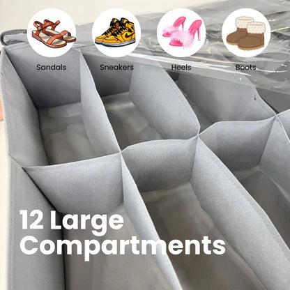 Dustproof shoe storage organizer perfect for keeping footwear clean and protected.

