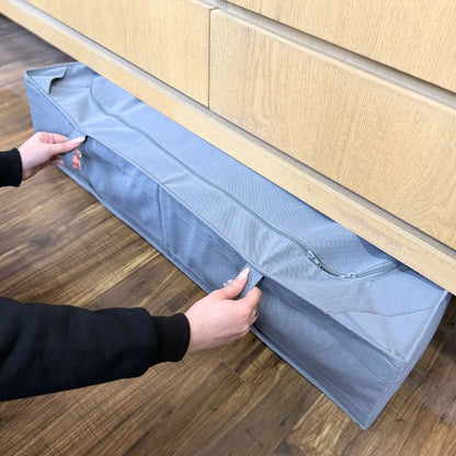 Ideal underbed storage organizer for small bedrooms and tight spaces.